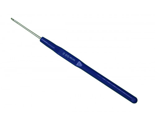 Крючок для вязания 2 мм с пластиковой ручкой