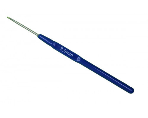Крючок для вязания 3 мм с пластиковой ручкой