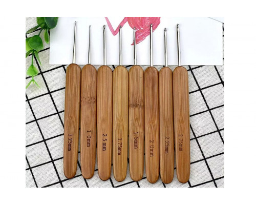 Набор крючков с бамбуковой ручкой 10 шт (0.75-3.0)