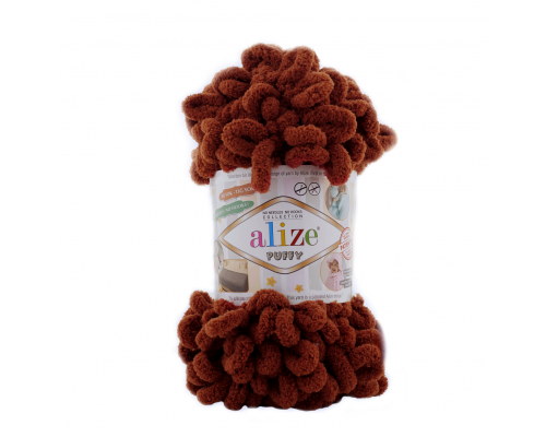 Пряжа/нитки Alize Puffy – цвет 597 корица