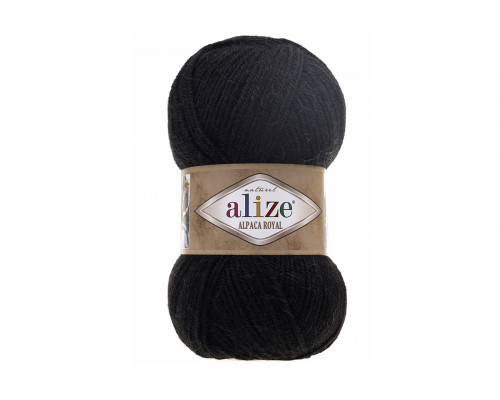 Пряжа Alize Alpaca Royal – цвет 60 черный