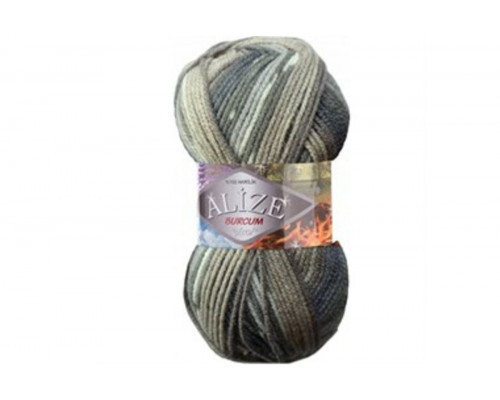 Пряжа Alize Burcum Gizgi – цвет 4786 серый/темно-серый/бежевый/коричневый