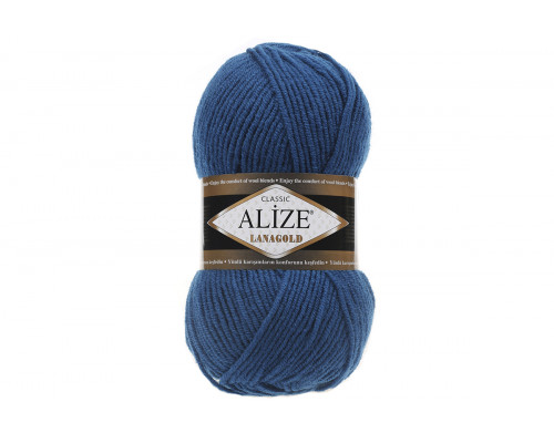 Пряжа Alize Lanagold Classic (Ализе Ланаголд Классик) – цвет 155 темно-бирюзовый