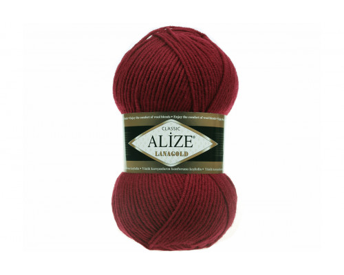 Пряжа Alize Lanagold Classic (Ализе Ланаголд Классик) – цвет 390 вишня