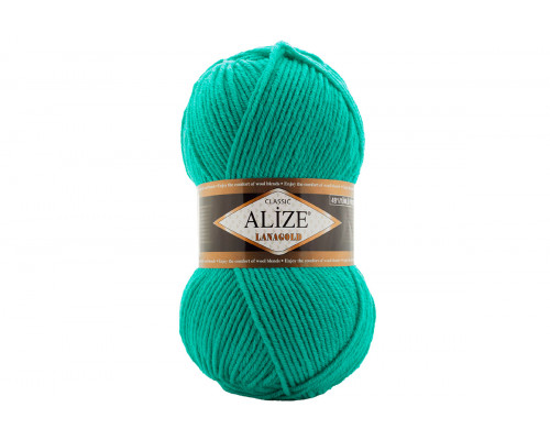 Пряжа Alize Lanagold Classic (Ализе Ланаголд Классик) – цвет 477 бирюзовый берег