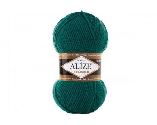 Пряжа Alize Lanagold Classic (Ализе Ланаголд Классик) – цвет 507 античный зеленый