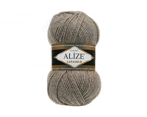 Пряжа Alize Lanagold Classic (Ализе Ланаголд Классик) – цвет 650 коричневый меланж