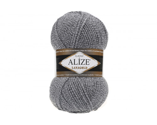 Пряжа Alize Lanagold Classic (Ализе Ланаголд Классик) – цвет 651 серый меланж