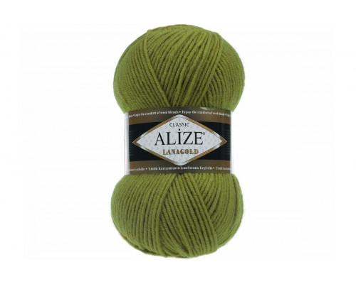 Пряжа Alize Lanagold Classic (Ализе Ланаголд Классик) – цвет 758 оливковый