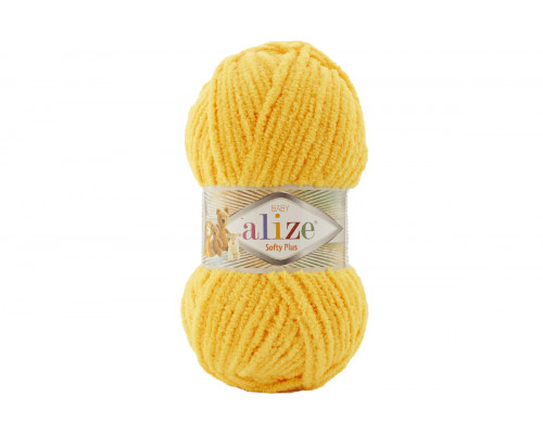 Пряжа Alize Softy Plus – цвет 216 ярко-желтый