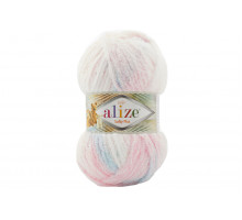 Alize Softy Plus 5864 серый/белый/розовый