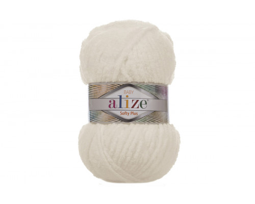 Пряжа Alize Softy Plus – цвет 62 светло-молочный