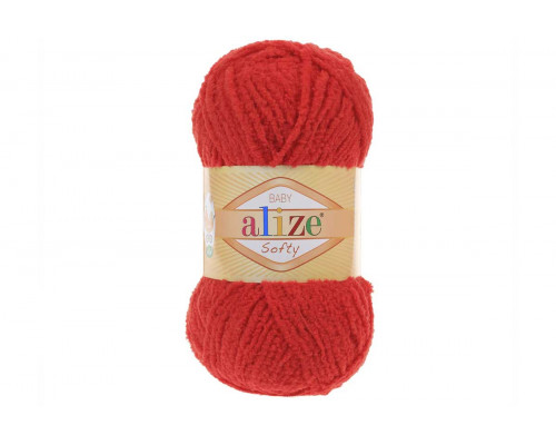 Пряжа Alize Softy – цвет 56 красный