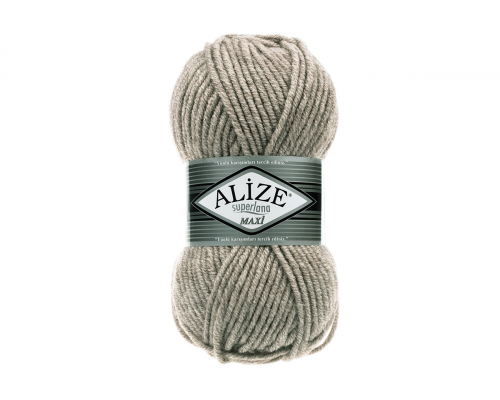 Пряжа Alize Superlana Maxi – цвет 207 светло-коричневый меланж
