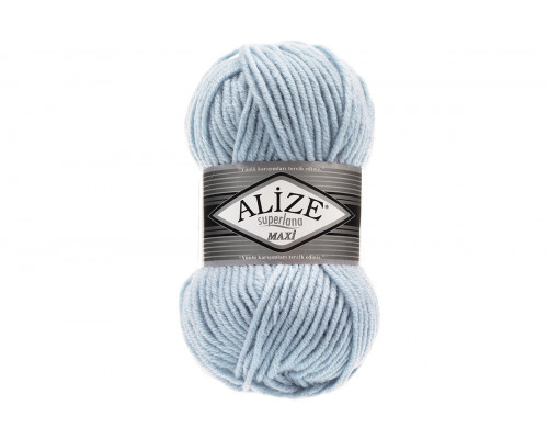 Пряжа Alize Superlana Maxi – цвет 480 бледно-голубой
