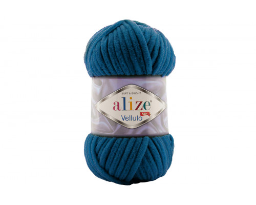 Пряжа Ализе Веллуто – цвет 646 морская волна
