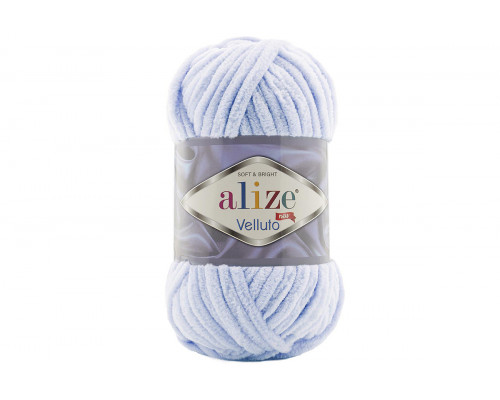 Пряжа Ализе Веллуто – цвет 875 серо-голубой
