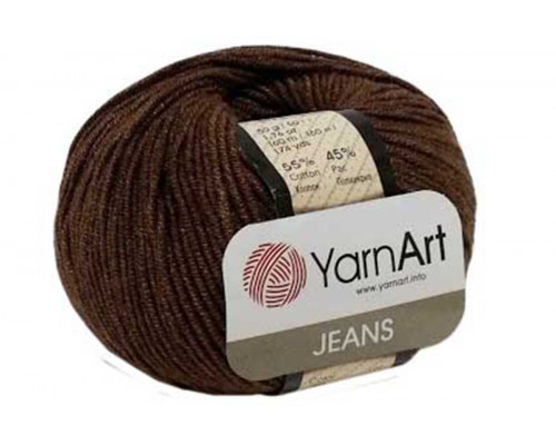 Пряжа/нитки YarnArt Jeans – цвет 70 коричневый