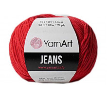 YarnArt Jeans 90 ярко-красный