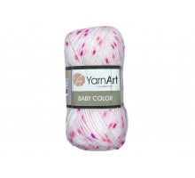 YarnArt Baby Color 5113 белый/розовый