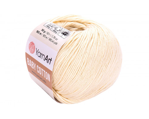Пряжа YarnArt Baby Cotton – цвет 402 кремовый