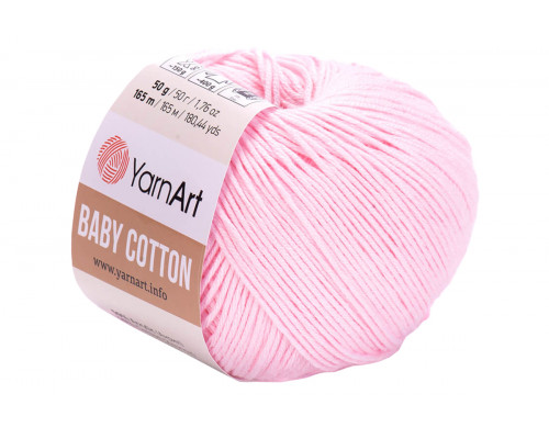 Пряжа YarnArt Baby Cotton – цвет 410 нежно-розовый
