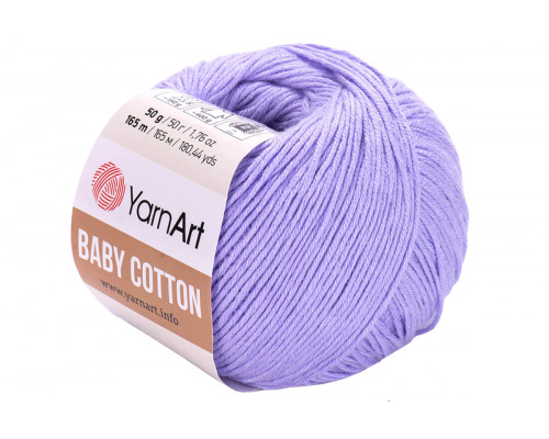 Пряжа YarnArt Baby Cotton – цвет 417 светло-сиреневый