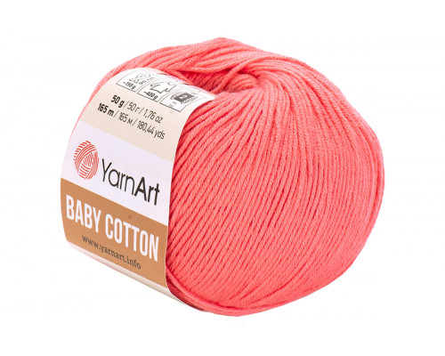 Пряжа YarnArt Baby Cotton – цвет 420 коралл