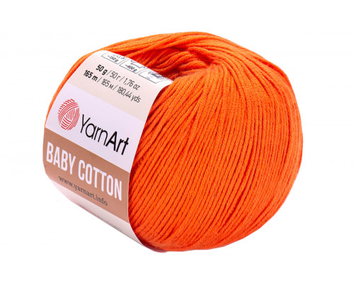Пряжа YarnArt Baby Cotton – цвет 421 апельсин