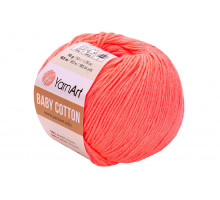 YarnArt Baby Cotton 424 коралловый неон