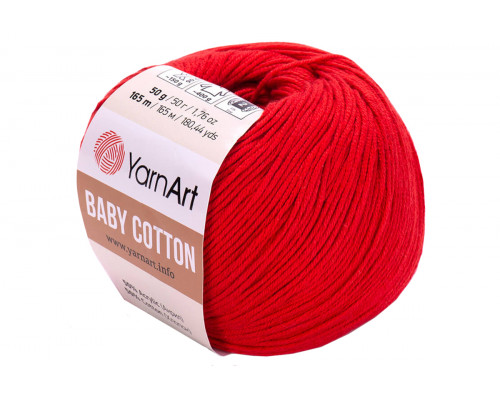 Пряжа YarnArt Baby Cotton – цвет 426 красный