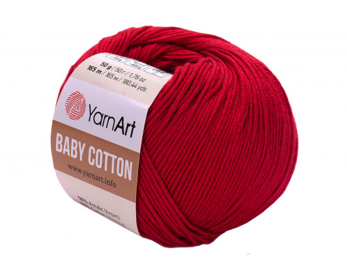 Пряжа YarnArt Baby Cotton – цвет 427 темно-красный