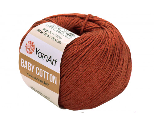 Пряжа YarnArt Baby Cotton – цвет 429 терракот