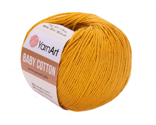 Пряжа YarnArt Baby Cotton – цвет 433 горчица