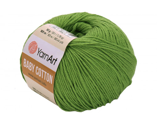 Пряжа YarnArt Baby Cotton – цвет 440 зеленое яблоко