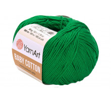 YarnArt Baby Cotton 442 зеленая трава