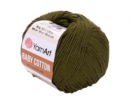 Пряжа YarnArt Baby Cotton – цвет 443 хаки