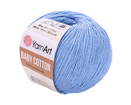 Пряжа YarnArt Baby Cotton – цвет 448 голубой