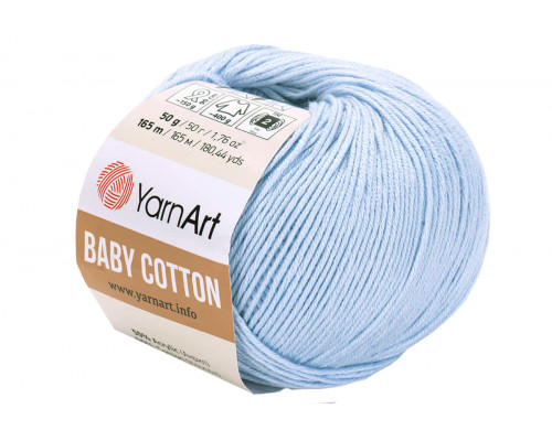 Пряжа YarnArt Baby Cotton – цвет 450 нежно-голубой
