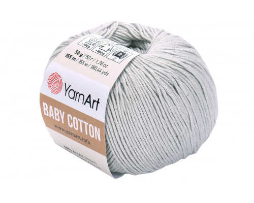Пряжа YarnArt Baby Cotton – цвет 451 жемчужно-серый
