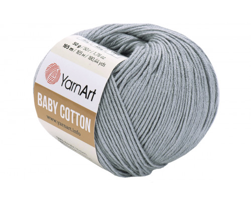 Пряжа YarnArt Baby Cotton – цвет 452 серебристо-серый