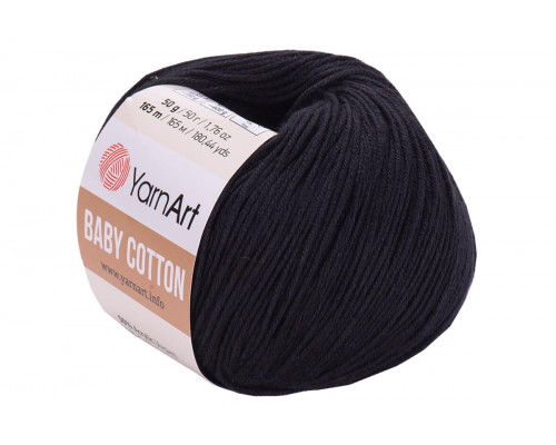 Пряжа YarnArt Baby Cotton – цвет 460 черный