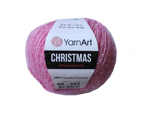 Пряжа YarnArt Christmas – цвет 08 розовый