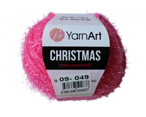 Пряжа YarnArt Christmas – цвет 09 ярко-розовый