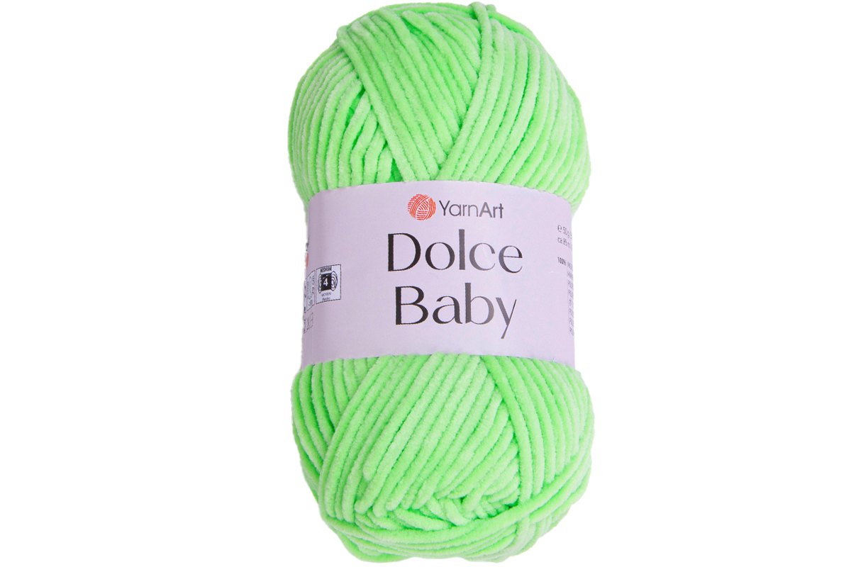 Пряжу YarnArt Dolce Baby цвет 850 салатовый – купить дешево