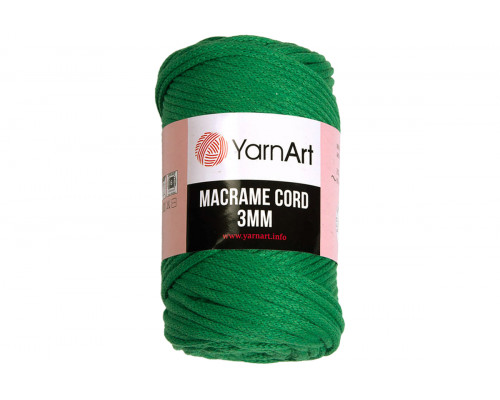 Пряжа YarnArt Macrame Cord 3 mm – цвет 759 зеленый