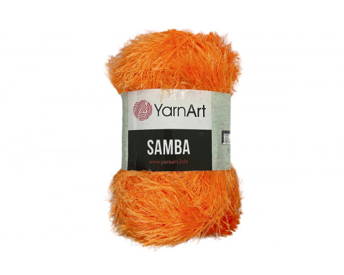 Пряжа YarnArt Samba – цвет 07 оранжевый неон