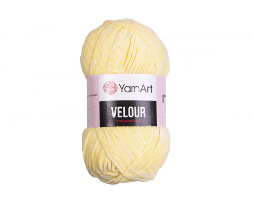 Пряжа YarnArt Velour – цвет  844 светло-желтый