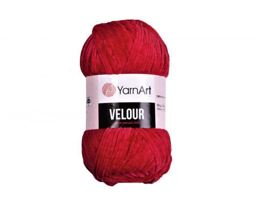 Пряжа YarnArt Velour – цвет  846 красный