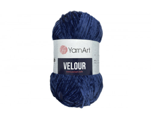 Пряжа YarnArt Velour – цвет  848 темно-синий